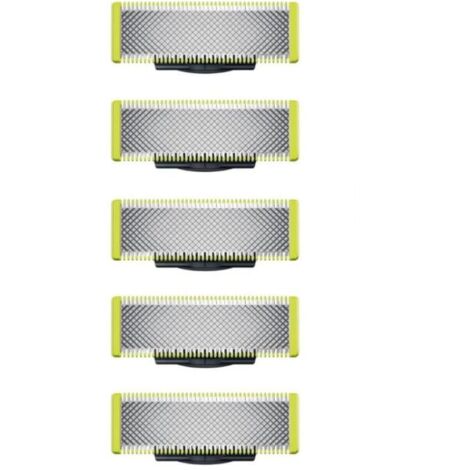 Compatible con Philips QP2520, QP2630, QP210, QP220, QP65 - Cuchillas de repuesto para afeitadora/recortadora eléctrica, acero inoxidable resistente, para recortar, peinar y afeitar, paquete de 5