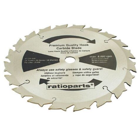 Compatible cuchilla desbrozadora diámetro 250 mm taladro 20 mm