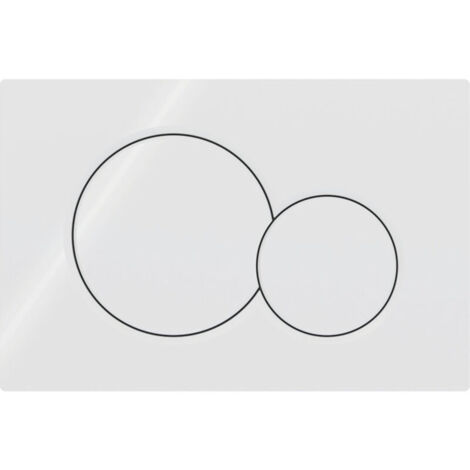 compatible Geberit Sigma 01 Plaque de déclenchement - Convient pour réservoir d'eau UP320 / UP720 - 115.770.11.5 - Blanc