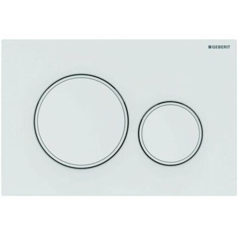 compatible Geberit Sigma20 - Plaque d'actionnement, double chasse d'eau, blanc/blanc mat 115.882.11.1