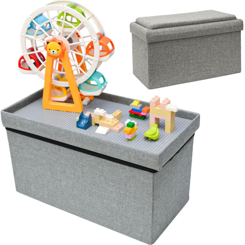 Boîte de Rangement avec Plaque de Base - 53x27x30 Table de Jeu Enfant