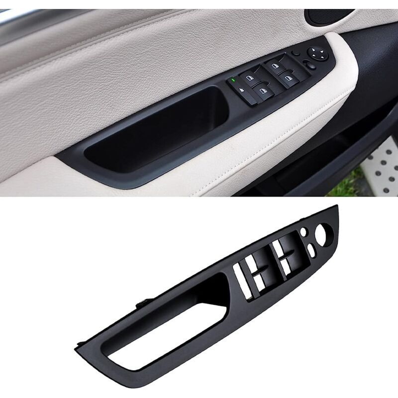 Compatible with BMW X5 E70 2008–2013 and X6 E71/E72 2008–2014 Door Handles, Interior Door Handle Trim, Front Door Handle, Left Interior Handle for X5
