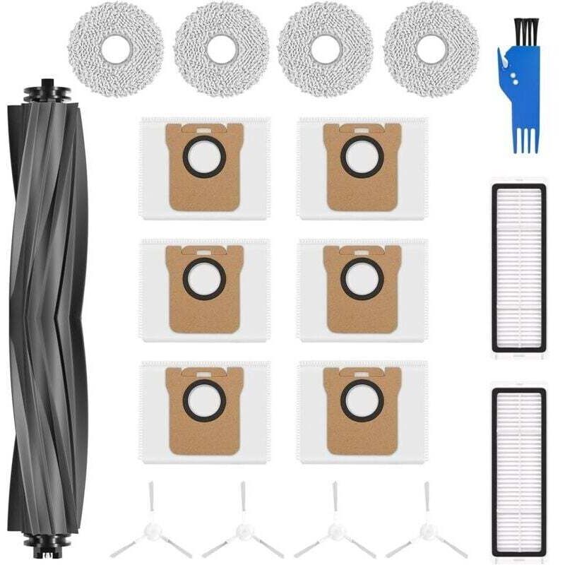Compatible with Dreame L10s Ultra/L10 Ultra Accessory Kit, 6 vacuum bags, 4 washable cloths, 4 side brushes, 2 filters, 1 main brush