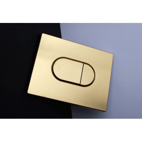 COOCHEER Compatible with grohe flush panel water tank push plate brushed gold 37624GN0