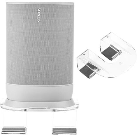 Compatible With Sonos Move Holder Wall Mount Sonos Move Stand Accessories With Integrated Cable Management, Smart Home Speaker Accessories Rack (Sonos Move, Transparent) 1 Piece