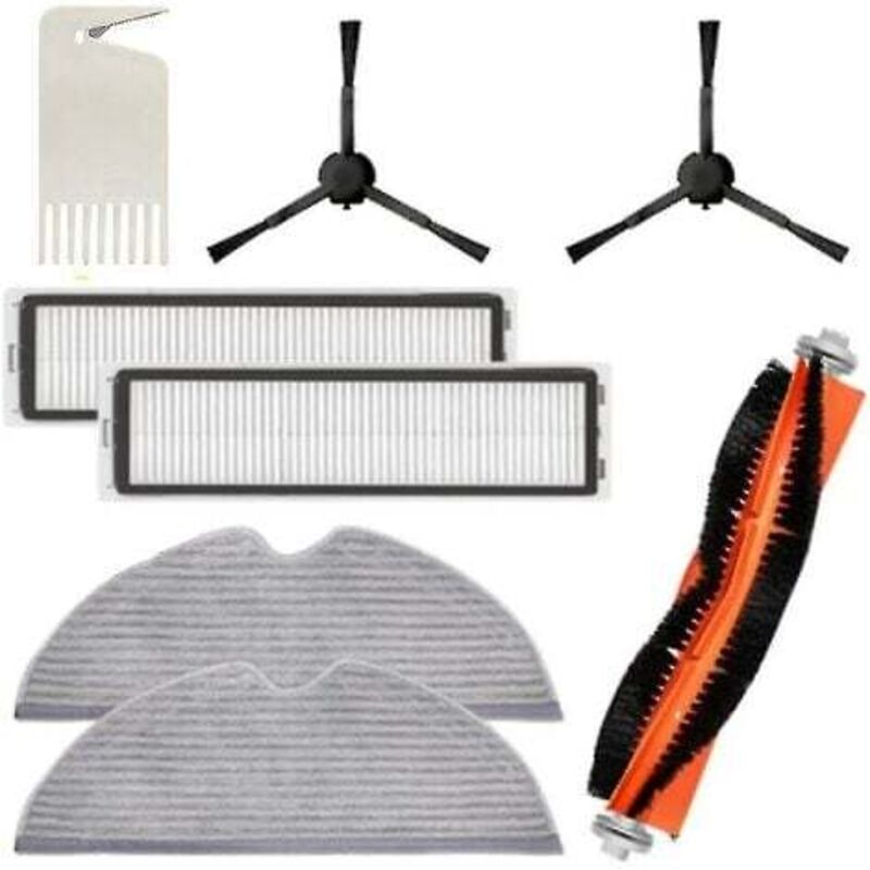 Compatible with Xiaomi Dreame D9 L10 Pro Robot Vacuum Cleaner: Main Brush, Side Brush, Mop, Cleaning Cloth, Spare Parts