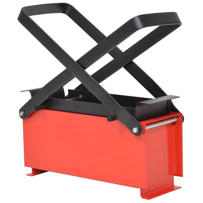 Compattatore Di Carta In Acciaio 34x14x14 Cm Nero E Rosso Vidaxl