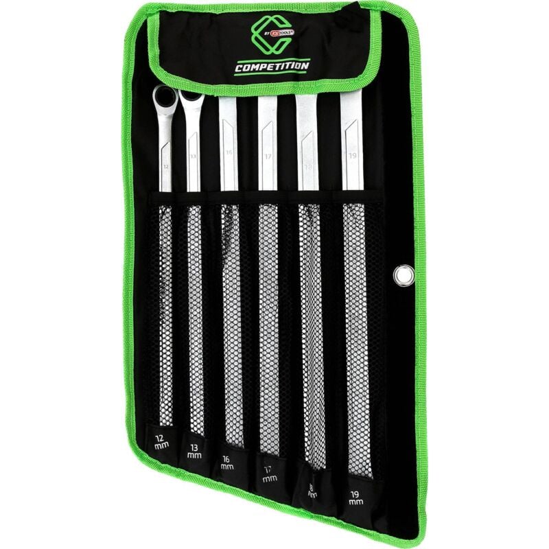 COMPETITION Jeu de clés polygonales à cliquet, 6 pcs