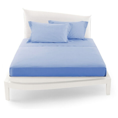 Complément De La Santé Matrimoniale United Lenzuola Coordinato Copricuscini Bleu Ciel