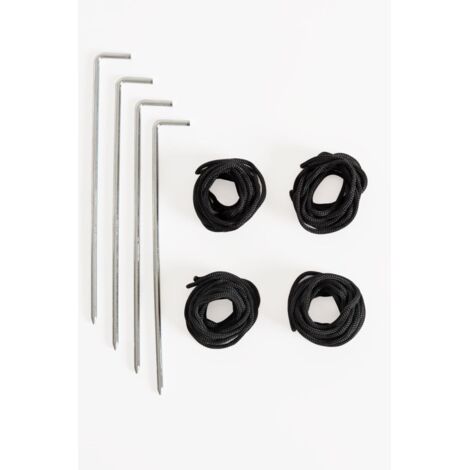 Complementos Carpas Plegables - Pack 4 Piquetas con Cuerdas para Carpas Eco