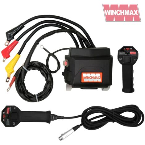 Complete 12v Winch Control Box 'SL' Type 1. For up to 20,000lb. Twin Wireless Remotes.