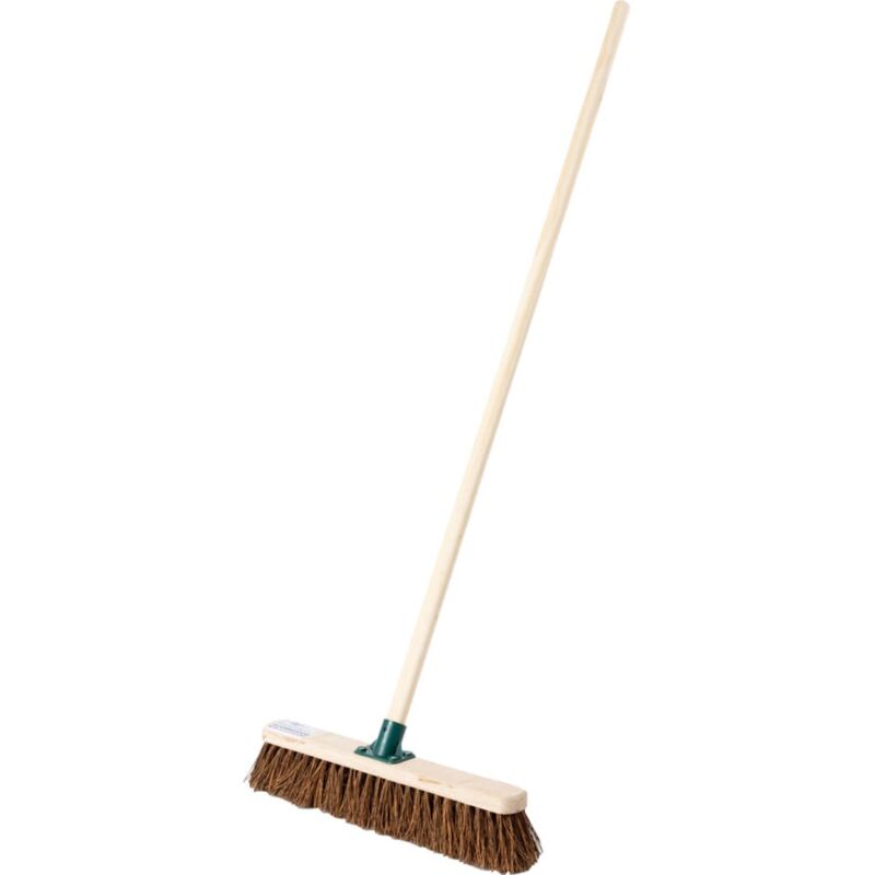 18' Stiff Bassine Broom with 48' Wooden Handle - Cotswold