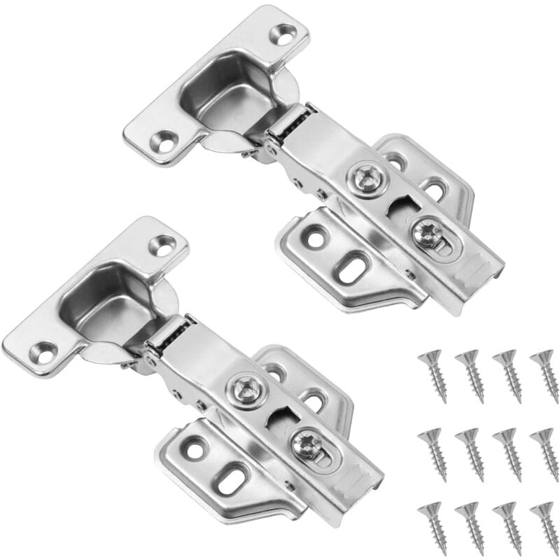Gotrays - Complètement Recouvrante Charnieres avec Amortisseur Intégré Mécanisme de Fermeture Automatique Charnière, pour Armoires de Porte Cuisine,