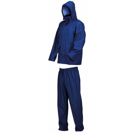 Completo impermeabile lluvia tg. xxxl blu