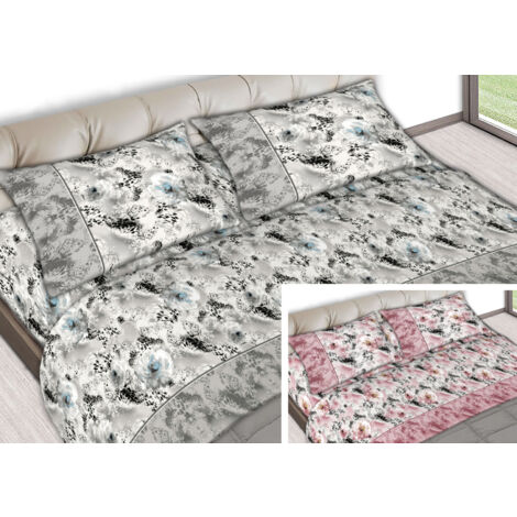 Completo Lenzuola Letto 100% Cotone Made Italy Disegno Animalier CN, misuraSingolocoloreRosa