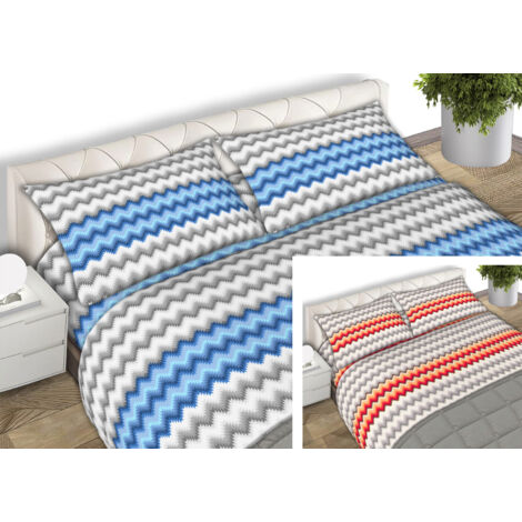 Completo Lenzuola Letto 100% Cotone Made Italy Disegno Trek CN, misuraSingolocoloreArancio