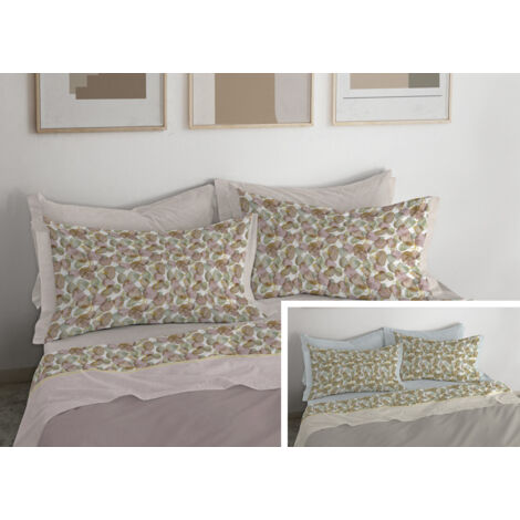Completo Lenzuola Letto In Flanella 100% Puro Cotone Modello Bormio Dis. 2454, misura1 PiazzacoloreVerde 028