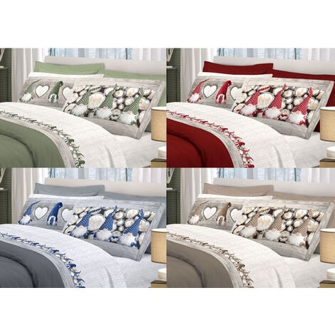 Completo Lenzuola New York Letto Singolo Pensieri Delicati 100% Cotone