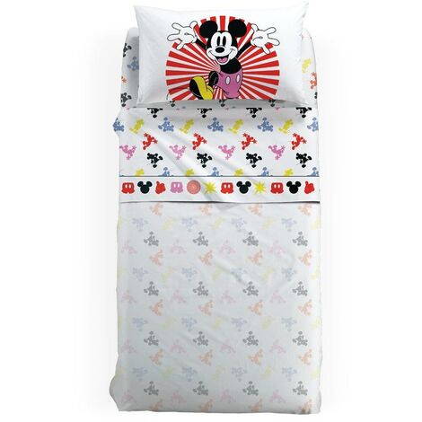 Completo Lenzuola Piazza e Mezza Mickey Fantasy Caleffi