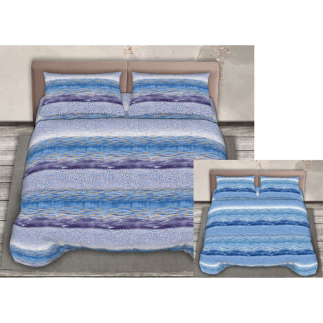 Completo Lenzuola Stiro Facile 100% Cotone Made Italy Effetto Seta Vanisho, misuraMatrimonialecoloreLilla