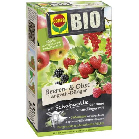 COMPO BIO Beeren Langzeit-Dünger mit Schafwolle 2kg