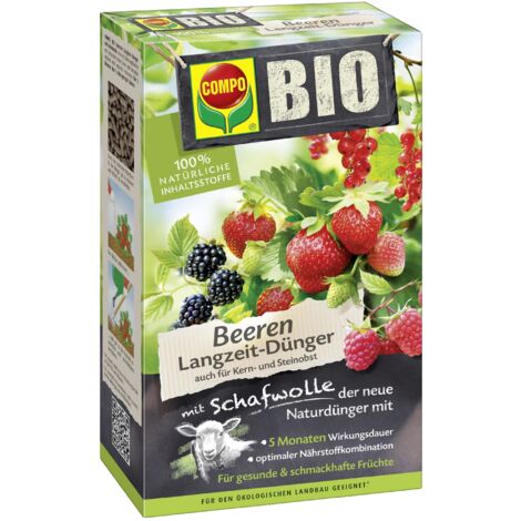 COMPO BIO Beeren Langzeit-Dünger mit Schafwolle 750g