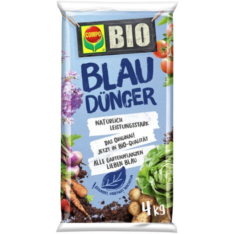 COMPO BIO Blaukorn Blaudünger für Obst, Gemüse und alle Gartenpflanzen, 4 Kg