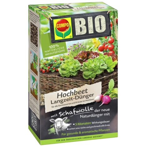 COMPO BIO Hochbeet Langzeit-Dünger mit Schafwolle 750g
