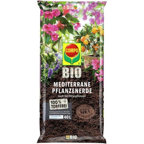 COMPO BIO Mediterrane Pflanzenerde torffrei - 40 Liter