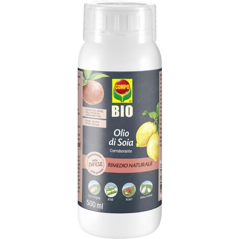 COMPO BIO Olio di Soia Concentrato, Potenziatore delle Difese delle Piante nei confronti di Insetti, Afidi, Acari e Cocciniglia, 100% Naturale, 500 ml