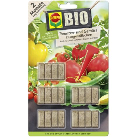 COMPO BIO Tomaten- und Gemüse Düngestäbchen (20 Stäbchen)