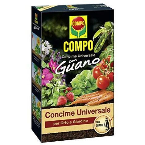 COMPO Concime Universale per Orto e Giardino, Con Guano, Con misurino dosatore, 3 kg