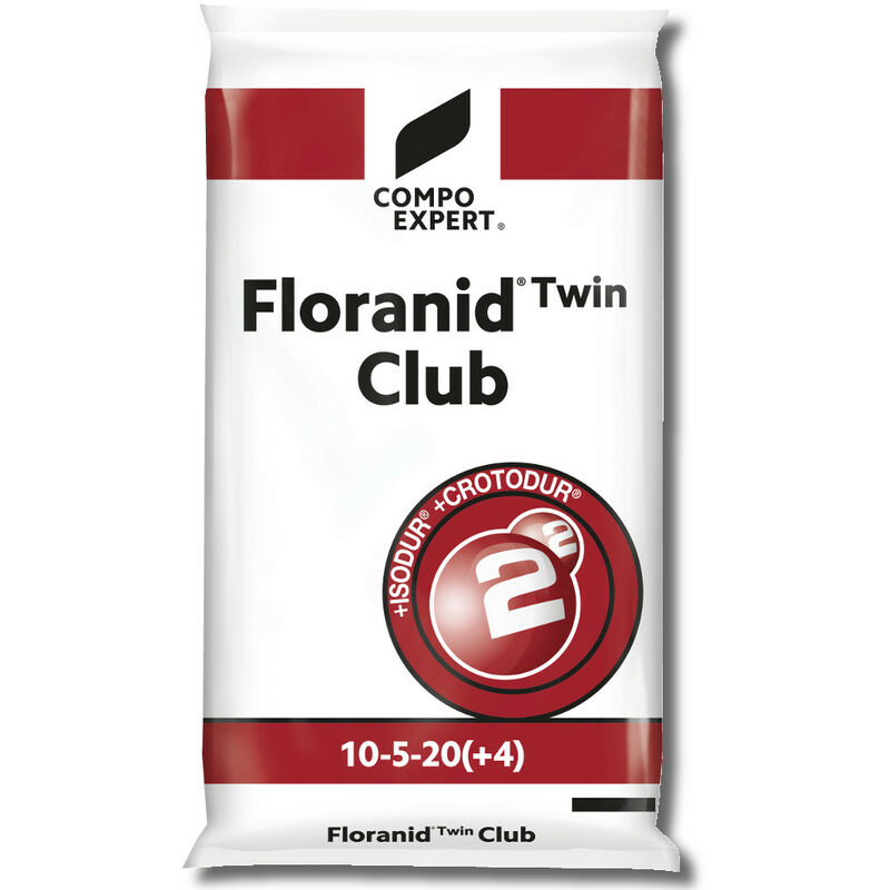 Floranid Twin Club engrais pour gazon d'automne 25 kg, engrais professionnel à long terme - Compo Expert