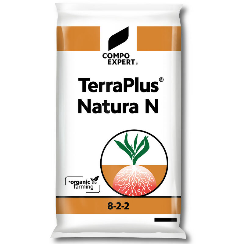 COMPO EXPERT TerraPlus Natura N 25 kg gazon, légumes, fruits, fruits à noyau, pépinières