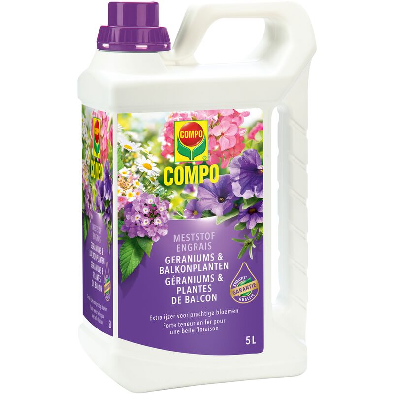 

geranios fertilizantes y plantas de balcón 5L - Compo