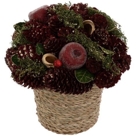 COMPO MACETA MANZANAS H19CM - Feeric lights & christmas