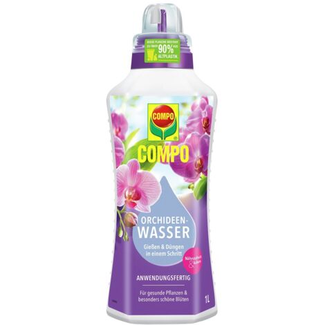 COMPO Orchideen Wasser, Anwendungsfertig, Nährstoffreich und kaliumarm, 1 Ltr