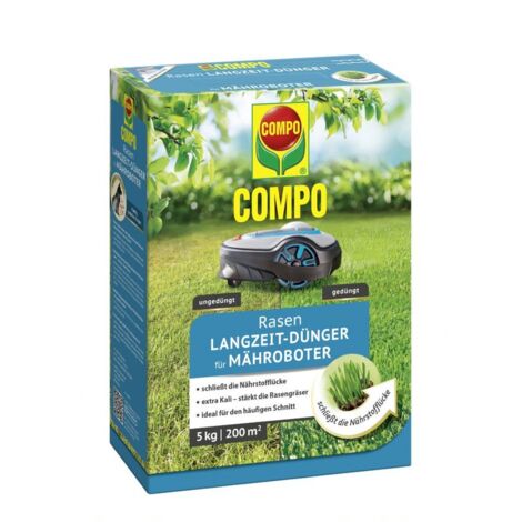 Compo Rasendünger mit Langzeitwirkung für Mähroboter 5 kg für ca. 200 m²