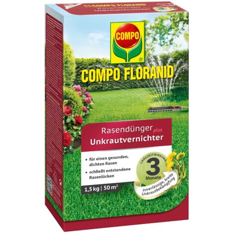 COMPO Rasendünger plus Unkrautvernichter 1,5kg für 50m²
