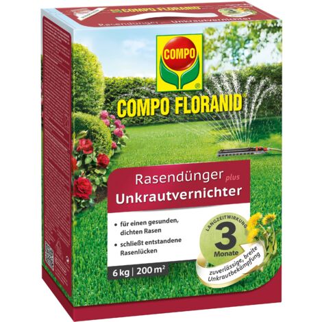 COMPO Rasendünger plus Unkrautvernichter 6kg für 200m²