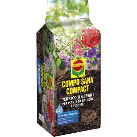 Compo SANA GERANI COMPACT Terra Terriccio substarto piante balcone 25 LT