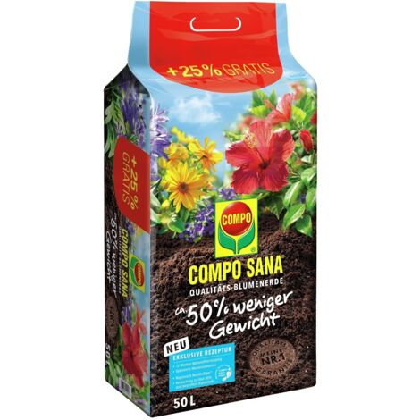 COMPO SANA Qualitäts-Blumenerde ca. 50% weniger Gewicht 50l