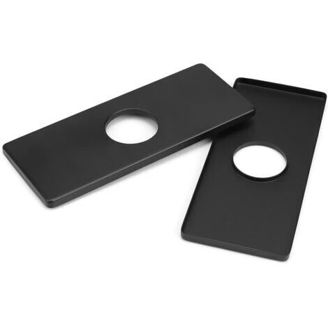 Componenti per tappetino da lavello da cucina, piastra nera per rubinetto, piastra di base per rubinetto in acciaio inossidabile, adatta per rubinetti da bagno e da cucina