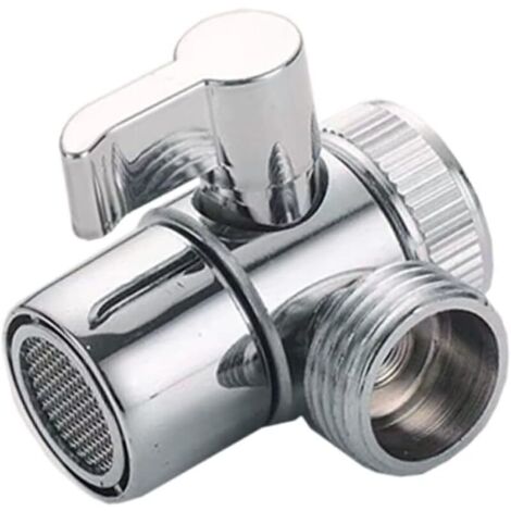 Composant de robinetterie de douche à 3 voies, adaptateur pour robinet de lavabo encastré dans la douche, séparateur de cuisine (alliage de zinc) - AquaForge