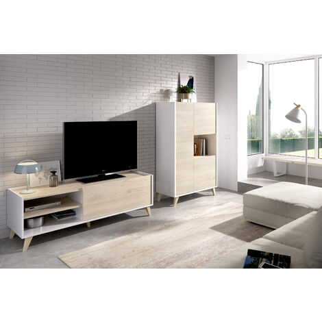 Composición de salón con Mueble TV + Aparador Alto - NESS