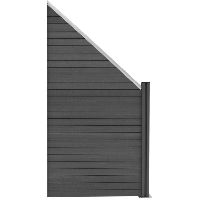 Monster Shop Composite Angled Fence Panel - Grey