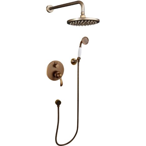 Composition de douche encastrée SC21 bronze collection Pénée