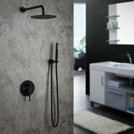 COMPOSITION DE DOUCHE SC86 EN LAITON NOIR COLLECTION CÉPHISE