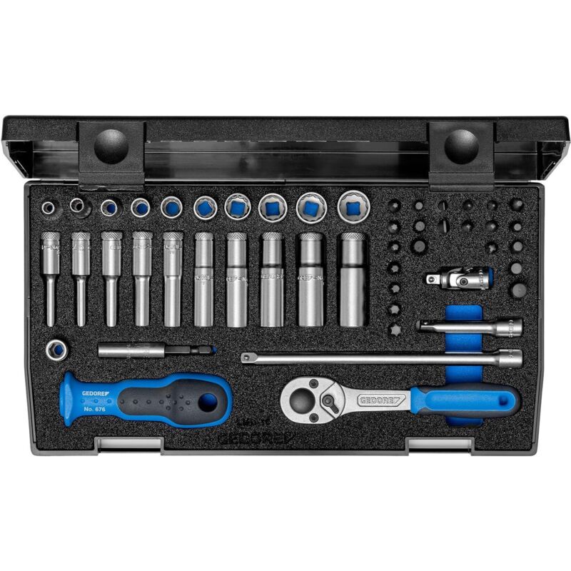 Jeu de clés à douille métrique 1/4' (6.3 mm) 49 pièces 1815687 S918741 - Gedore