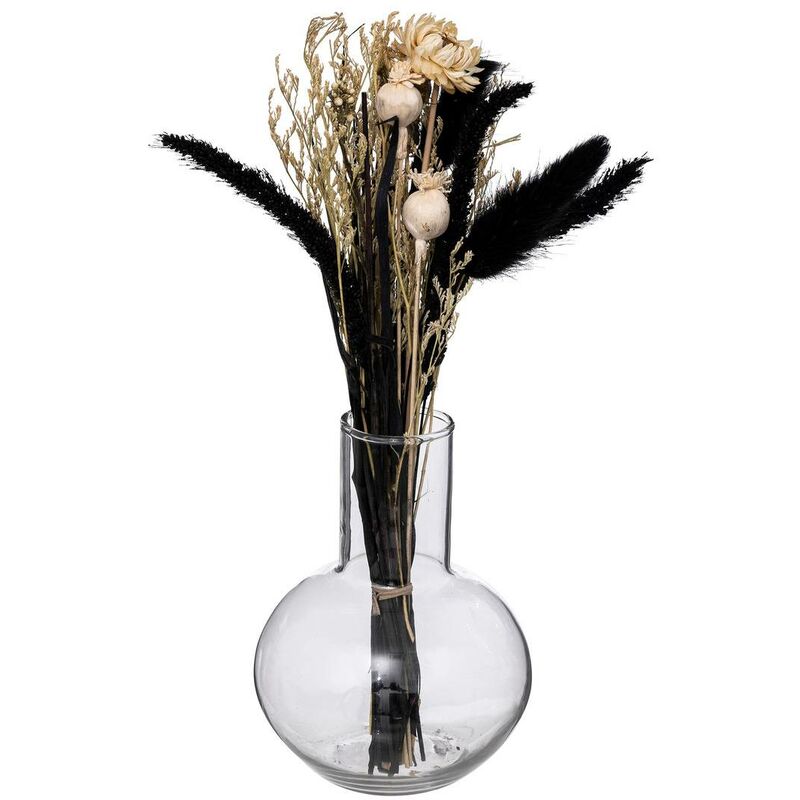 Composition de fleurs séchées Subli - verre - H27 cm Atmosphera créateur d'intérieur - Transparent